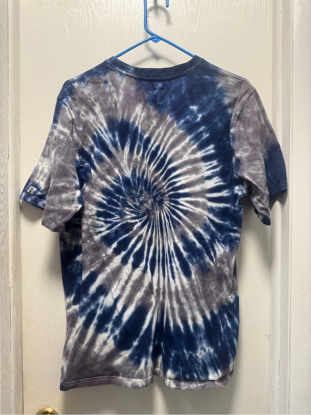 Russell Athletic Men’s Navy & Gray Spiral Tie-Dye Short Sleeve Tee